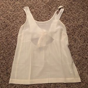 Madewell silk tank with tie back